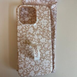 Loopy Case Beige Floral Phone Case with Loop